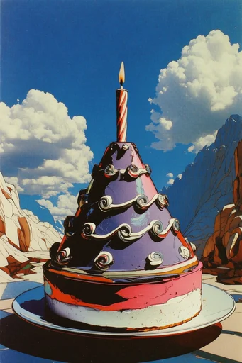 Graphic Melancholic Futurism style reference image — vast atmospheric landscapes