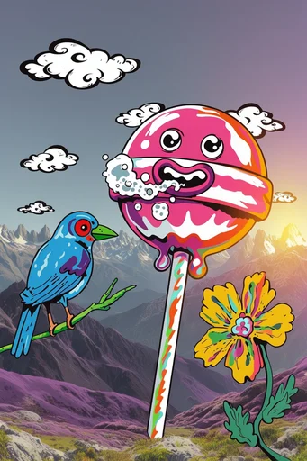 Vibrant Neo-Pop Collage style reference image — digital collage