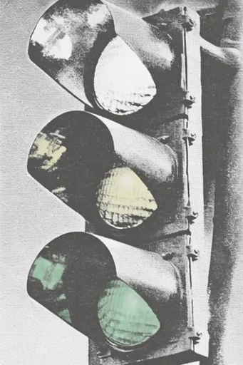 Analog Gritty Noir style reference image — halftone print texture
