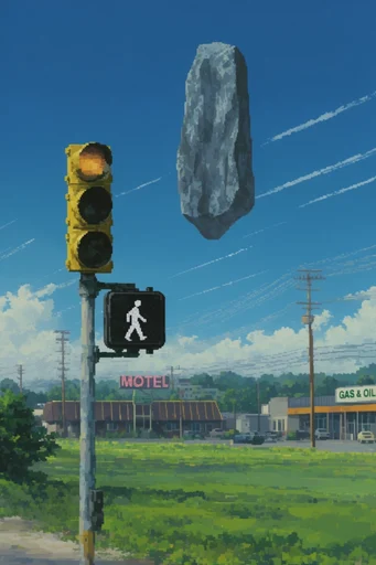 Painterly Anime Surrealism style reference image — painterly gouache texture