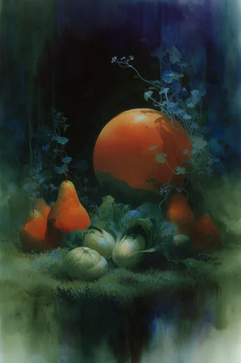 Mystical Nocturnal Romanticism style reference image — atmospheric chiaroscuro