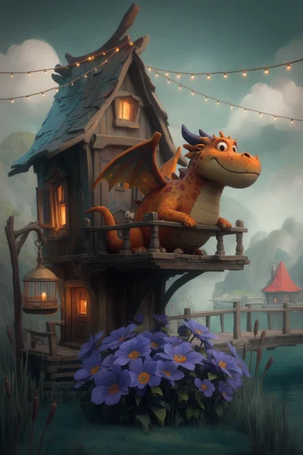 Cozy Twilight Fantasy style reference image — cozy fantasy atmosphere