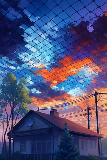 Prismatic Anime Apocalypse style AI image example 4