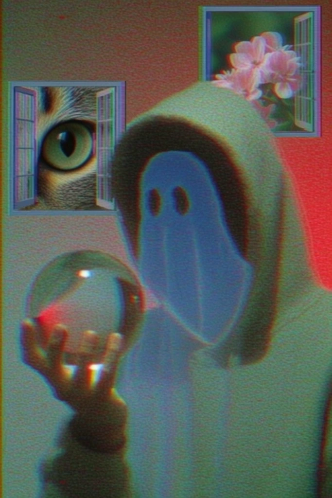 Nostalgic Glitch Dreamscape style AI image example 1