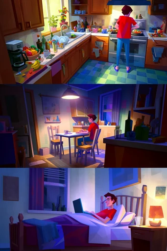 Neon Lofi Maximalism style AI image example 4
