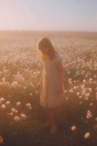 Hazy Amber Nostalgia style reference image — low-contrast sepia tones