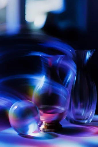 Kinetic Neon Spectralism style reference image — long exposure motion blur