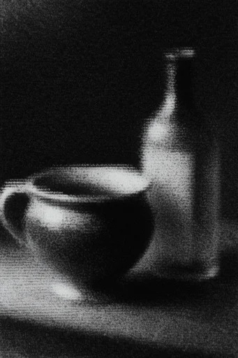 Monochrome Analog Corruption style reference image — analog glitch