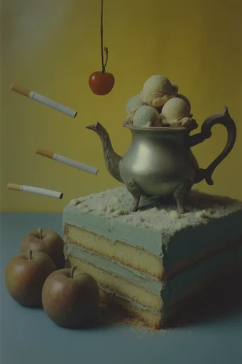 Tactile Surrealist Minimalism style reference image — fine film grain