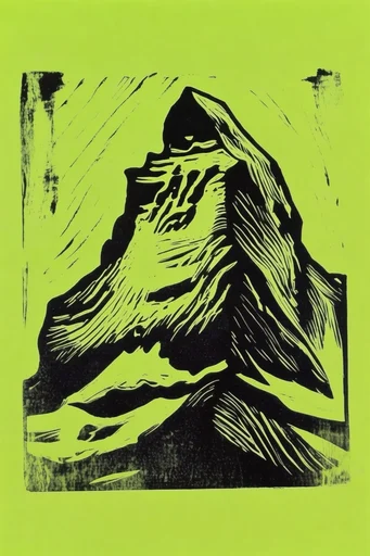 Graphic Linocut Printmaking style reference image — high-contrast graphic