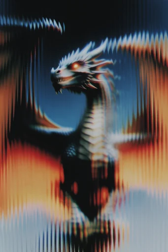 Fragmented Digital Noir style reference image — digital noise texture