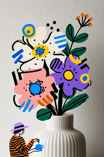 Vibrant Neo-Pop Collage style reference image — pop art editorial