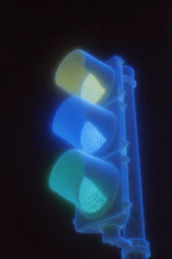 Spectral Digital Lume style reference image — electric blue glow