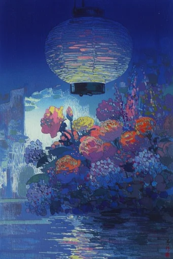 Luminous Nocturnal Solitude style reference image — painterly texture