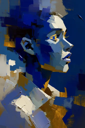 Geometric Digital Impressionism moodboard — generate AI images in this style