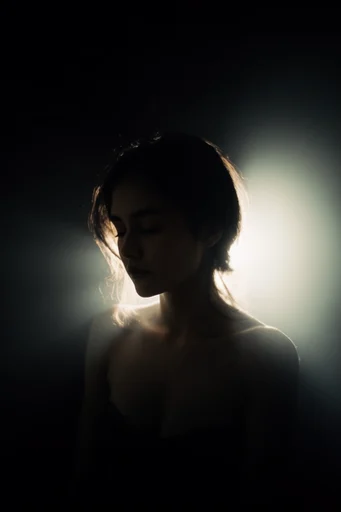 Luminous Chiaroscuro Noir style reference image — high-contrast noir