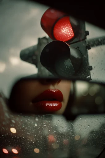 Cinematic Crimson Noir style reference image — shallow depth of field