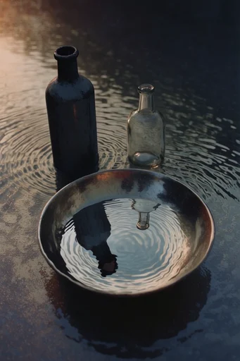 Luminous Liquid Abstraction style reference image — water refraction