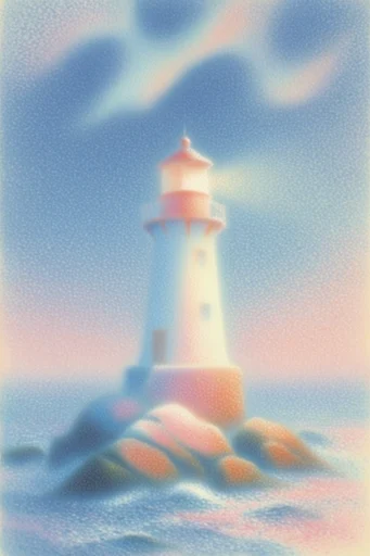 Ethereal Grainy Whimsy style reference image — minimalist silhouettes