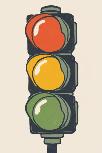 Retro Folk Risograph style reference image — textured flat illustration