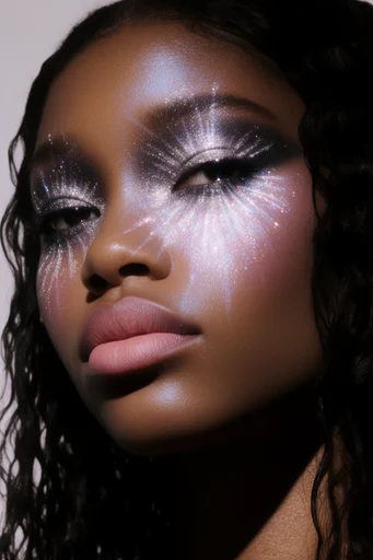 Prismatic Tactile Glamour style reference image — low-key dramatic lighting