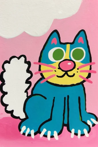 Vibrant Naive Whimsy style reference image — thick impasto or gouache medium