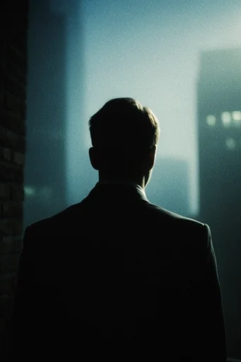 Cinematic Cyan Noir style reference image — cinematic chiaroscuro