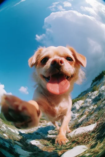 Sun-Soaked Fisheye Adventure style reference image — candid summer energy