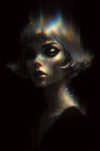 Prismatic Astral Dispersion style reference image — shattered glass refraction