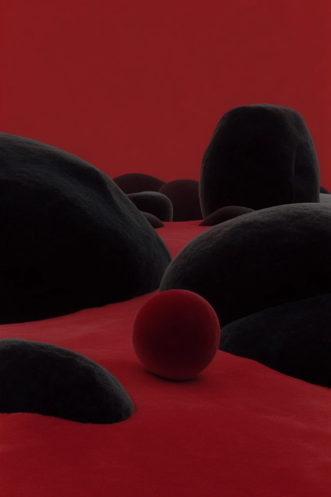 Crimson Monolith Minimalism style AI image example 2