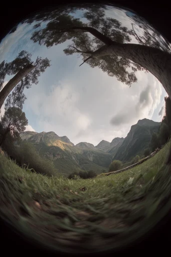 Dynamic Fisheye Urbanism style reference image — fisheye lens distortion