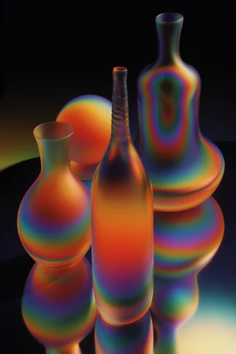 Luminous Psychedelic Depth style reference image — glowing neon gradients