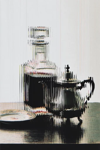 Synthetic Glitch Core style reference image — pixel sorting
