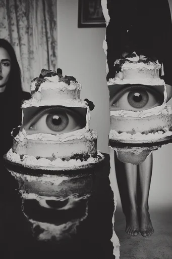 Monochrome Surrealist Deconstruction style reference image — post-punk aesthetic