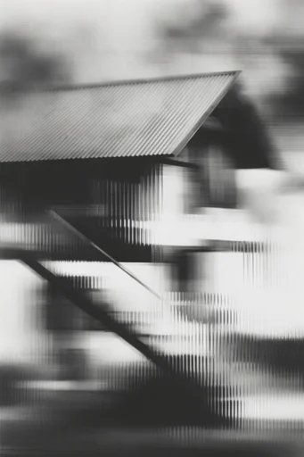 Monochromatic Digital Disintegration style AI image example 4