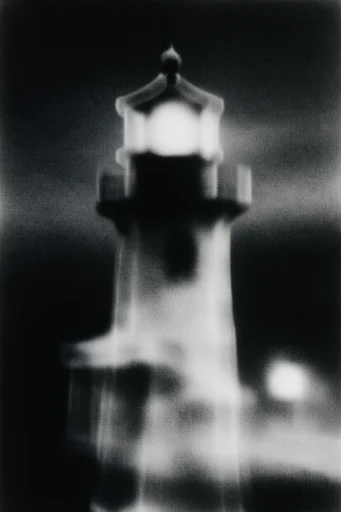 Ethereal Noir Grain style reference image — ghostly silhouettes