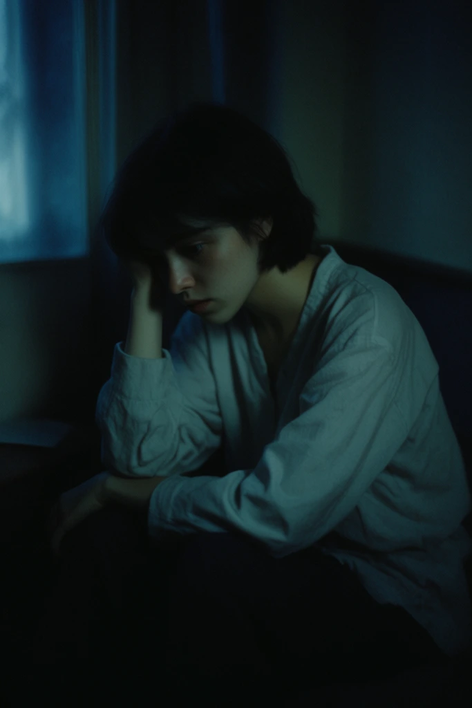 Cinematic Nocturnal Introspection style AI image example 1