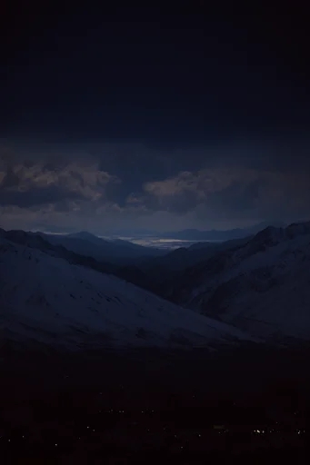 Cinematic Blue Solitude style reference image — blue hour photography