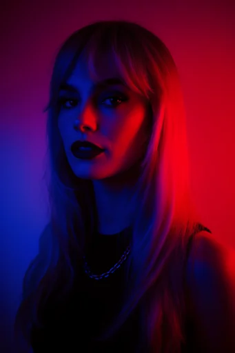 Cinematic Neon Noir style reference image — dramatic chiaroscuro