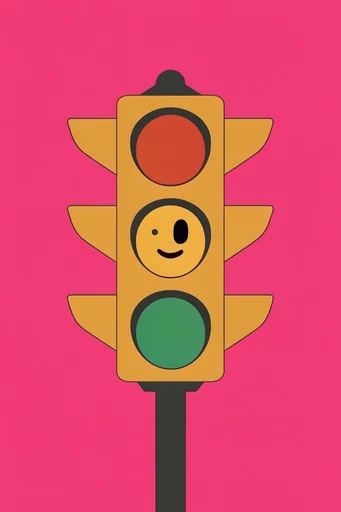 Playful Retro Pop style reference image — bold black ink outlines