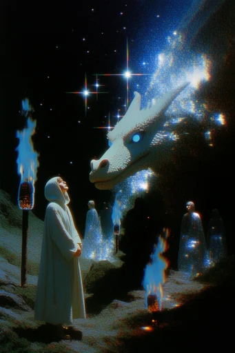 Celestial Analog Dreamscape style reference image — cosmic surrealism