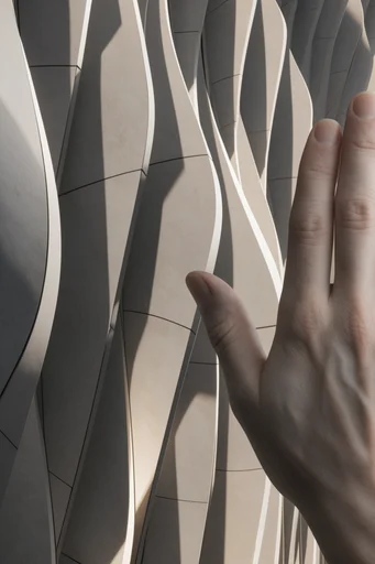 Monolithic Parametric Brutalism style reference image — geometric architectural rhythm
