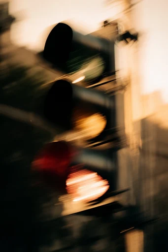 Kinetic Amber Nocturne style reference image — long exposure