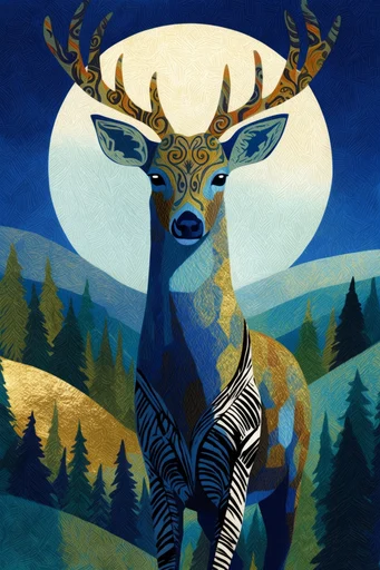 Textured Alpine Folklore style AI image example 3