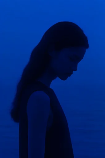 Monochromatic Cyan Nocturne moodboard — generate AI images in this style