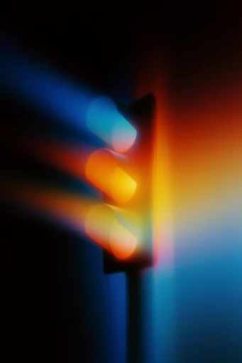Luminous Glitch Spectrum style reference image — analog glitch