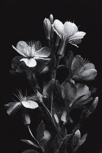 Luminous Pointillist Noir style reference image — analog grain