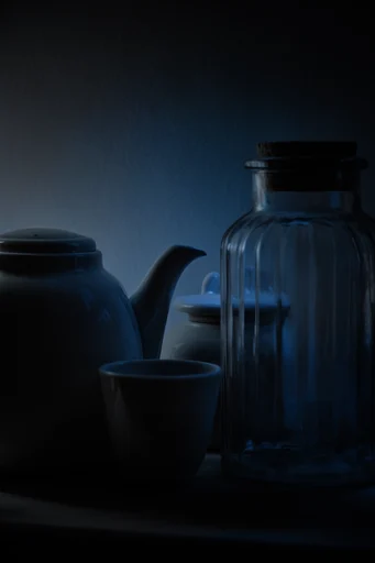 Cinematic Nocturnal Minimalism style reference image — chiaroscuro