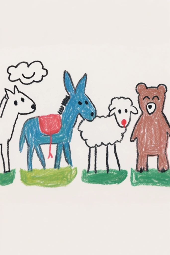 Textured Naive Whimsy style AI image example 3