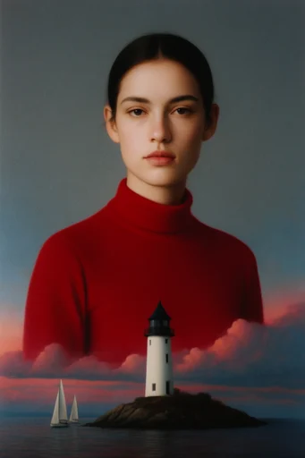 Cinematic Crimson Minimalism style reference image — soft moody lighting